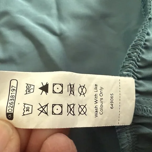 Halara Breezful Women's 2X High Waisted Crossover Quick Dry Stone Blue Wide Leg - Picture 10 of 11